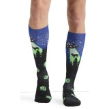 Men's Print Support Beam Me Up Graduated Medium Support Compression Socks by Cherokee