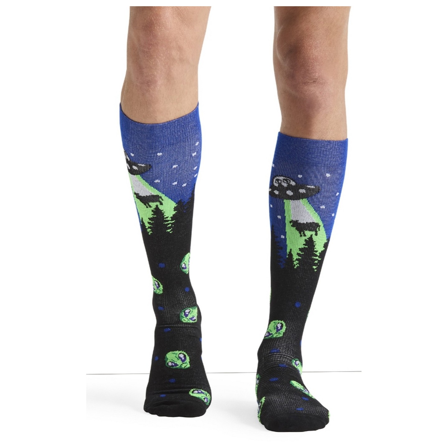 Print Support Beam Me Up Chaussettes de Compression Moyen Gradué pour Hommes par Cherokee