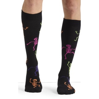 Men's Print Support Dancing Skeletons Graduated Medium Support Compression Socks by Cherokee