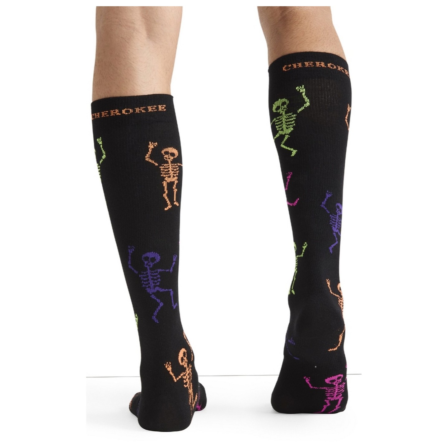 Print Support Dancing Skeletons Chaussettes de Compression Moyen Gradué pour Hommes par Cherokee