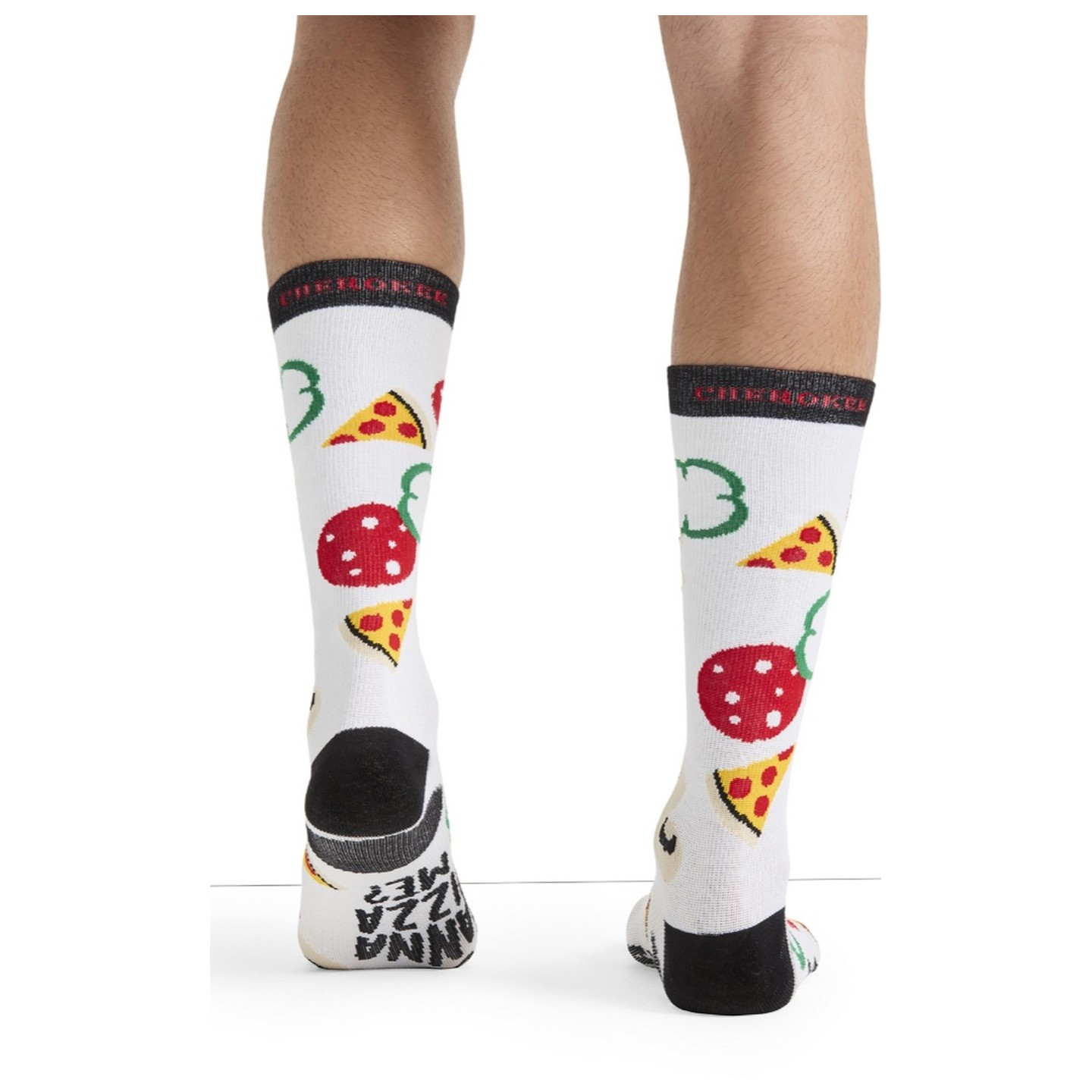 Men's Print Support Pizza Me Graduated Medium Support Compression Socks by Cherokee