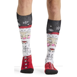 Print Support Santa Smiles Chaussettes de Compression Moyen Gradué pour Hommes par Cherokee