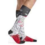 Print Support Santa Smiles Chaussettes de Compression Moyen Gradué pour Hommes par Cherokee