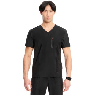 IN823A Kinetic Haut à col V en Tricot avec 3 Poches pour Homme par Infinity