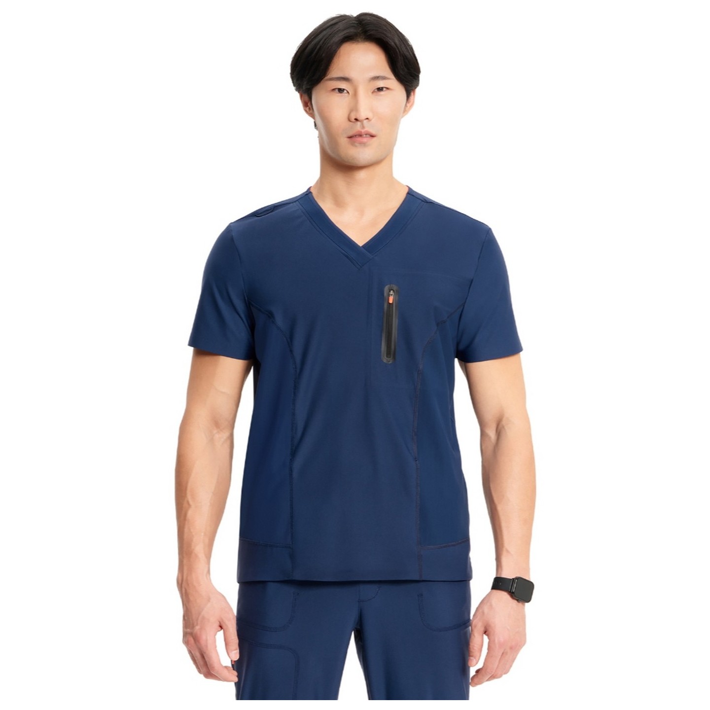 IN823A Kinetic Men's 3 Pocket Knit V-Neck Top by Infinity