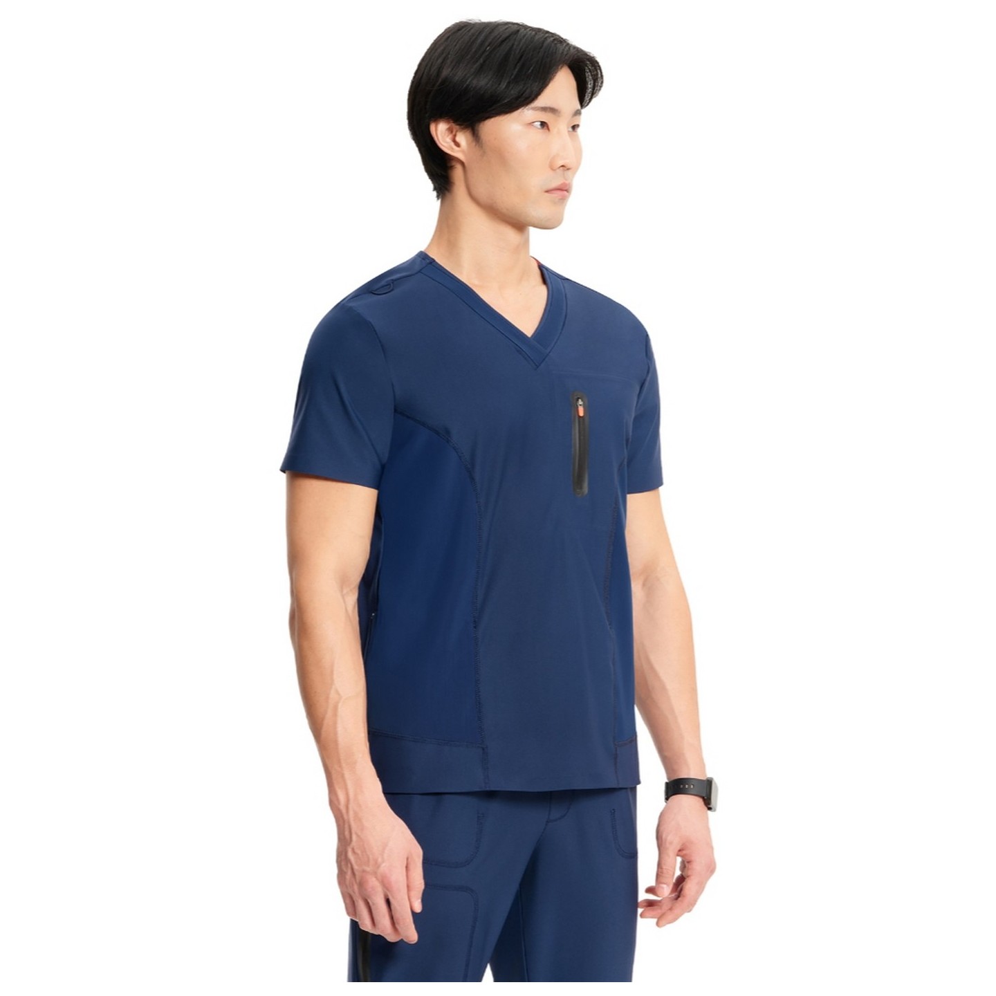 IN823A Kinetic Men's 3 Pocket Knit V-Neck Top by Infinity