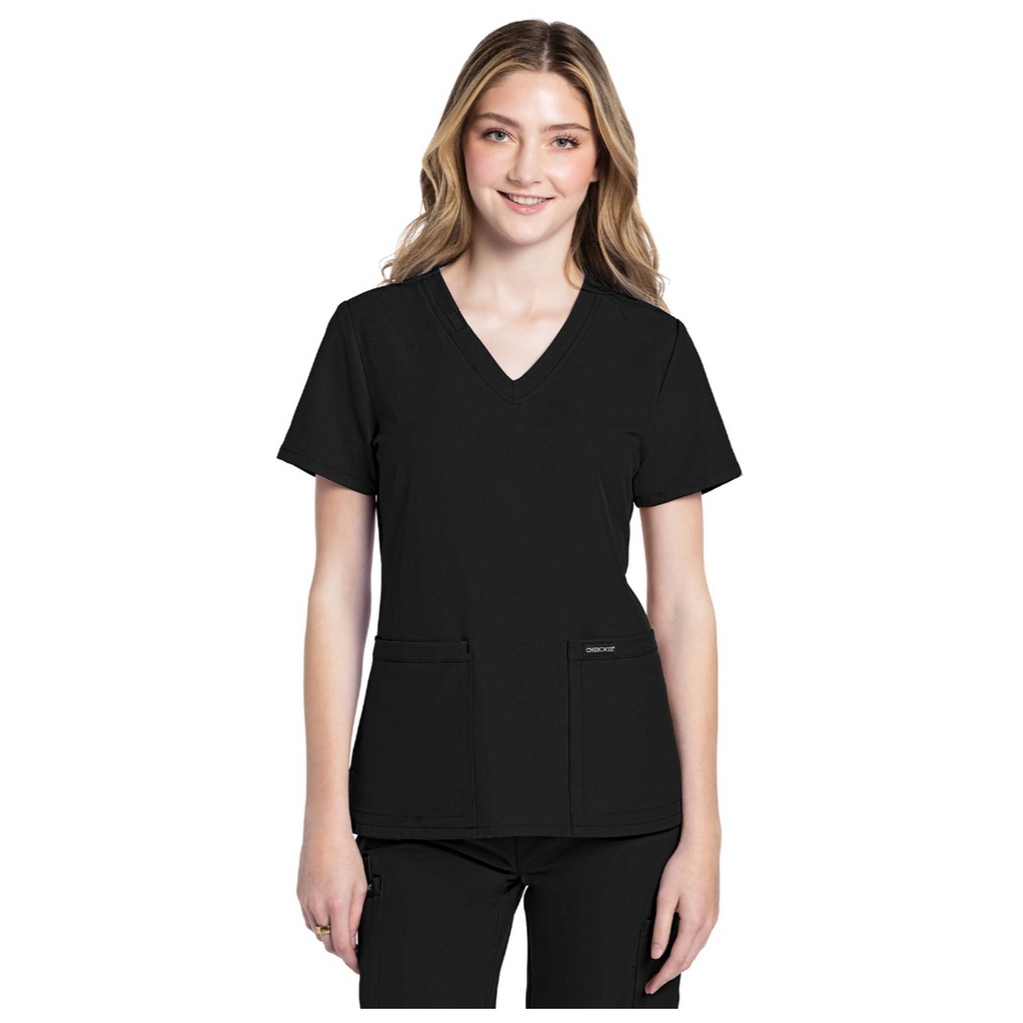 CK953A WW Originals Ultra V-Neck 2 Pocket Top by Cherokee