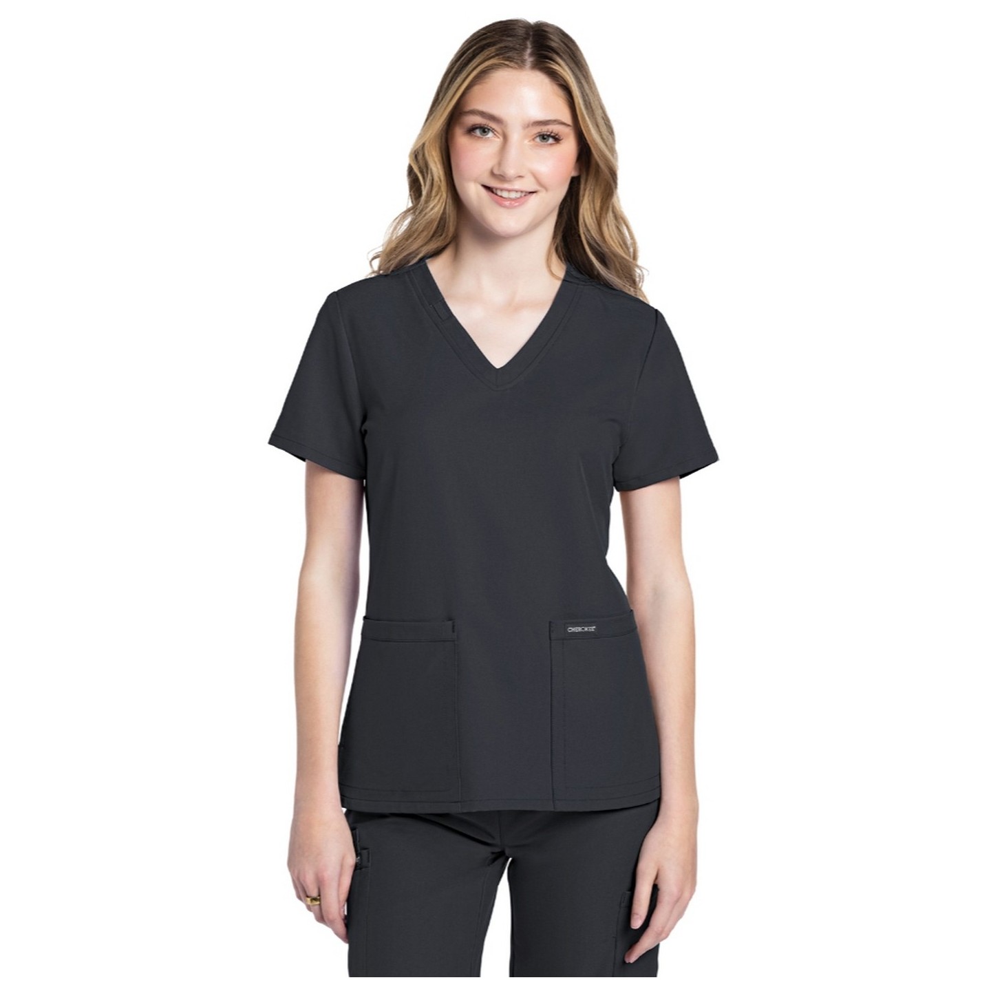 CK953A WW Originals Ultra V-Neck 2 Pocket Top by Cherokee