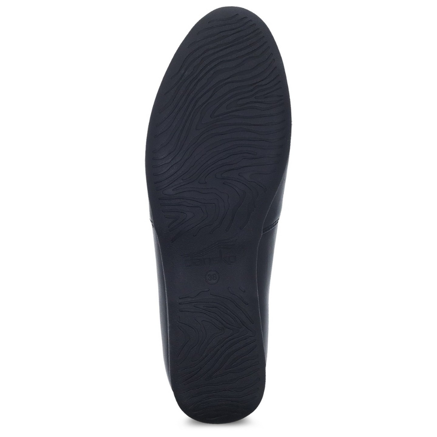 Larisa Black Milled Nappa Leather Women's Flat by Dansko 