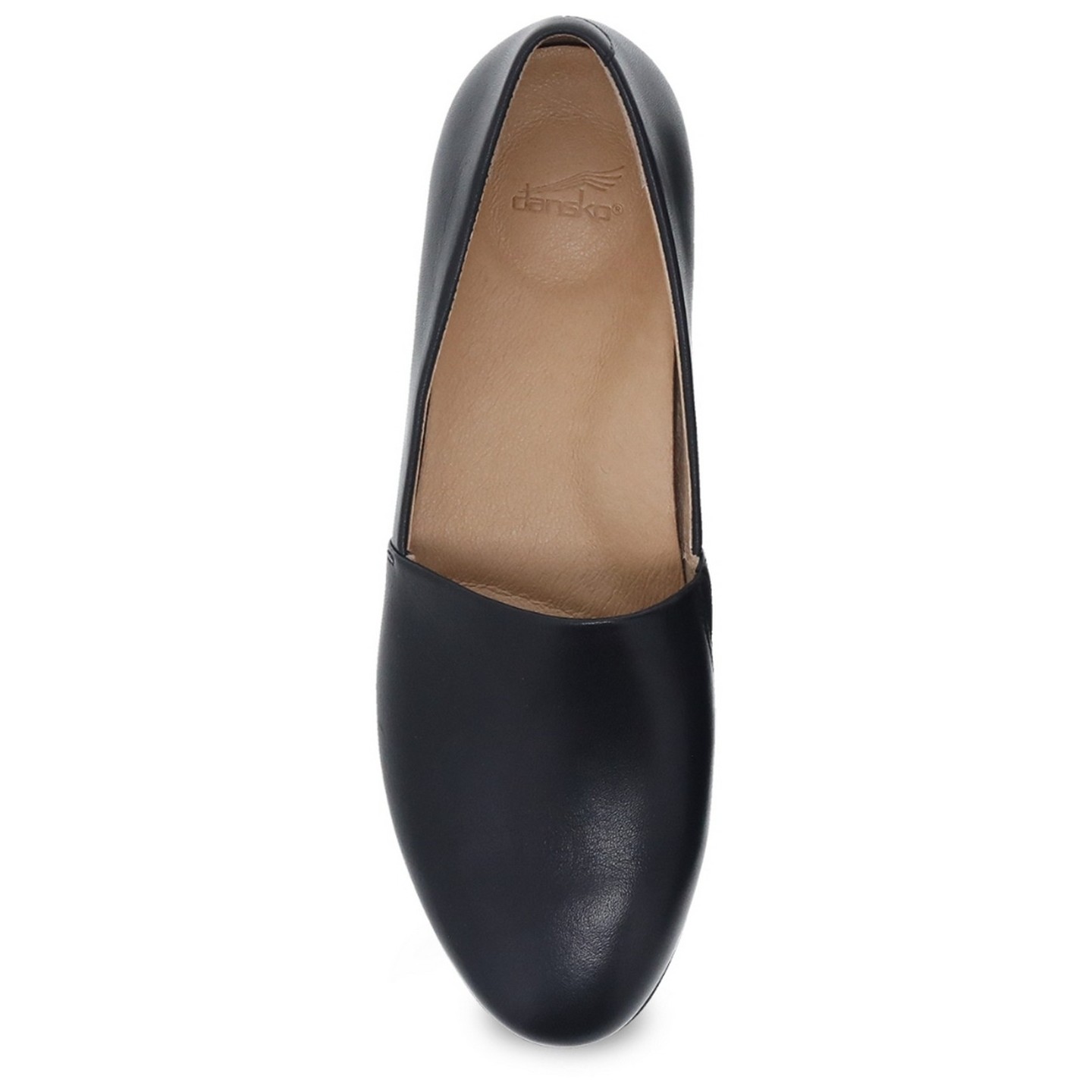 Ballerines Plats Larisa Black Milled Nappa pour Femmes par Dansko