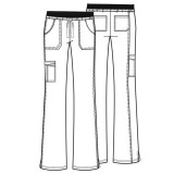 24001 Workwear Core Stretch Pantalon Cargo avec 6 Poches et Taille Elastic avec Cordon de Serrage par Cherokee