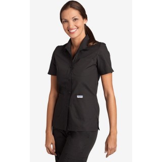 Haut avec boutons  à l’avant et collet par MOBB - Black (BL)