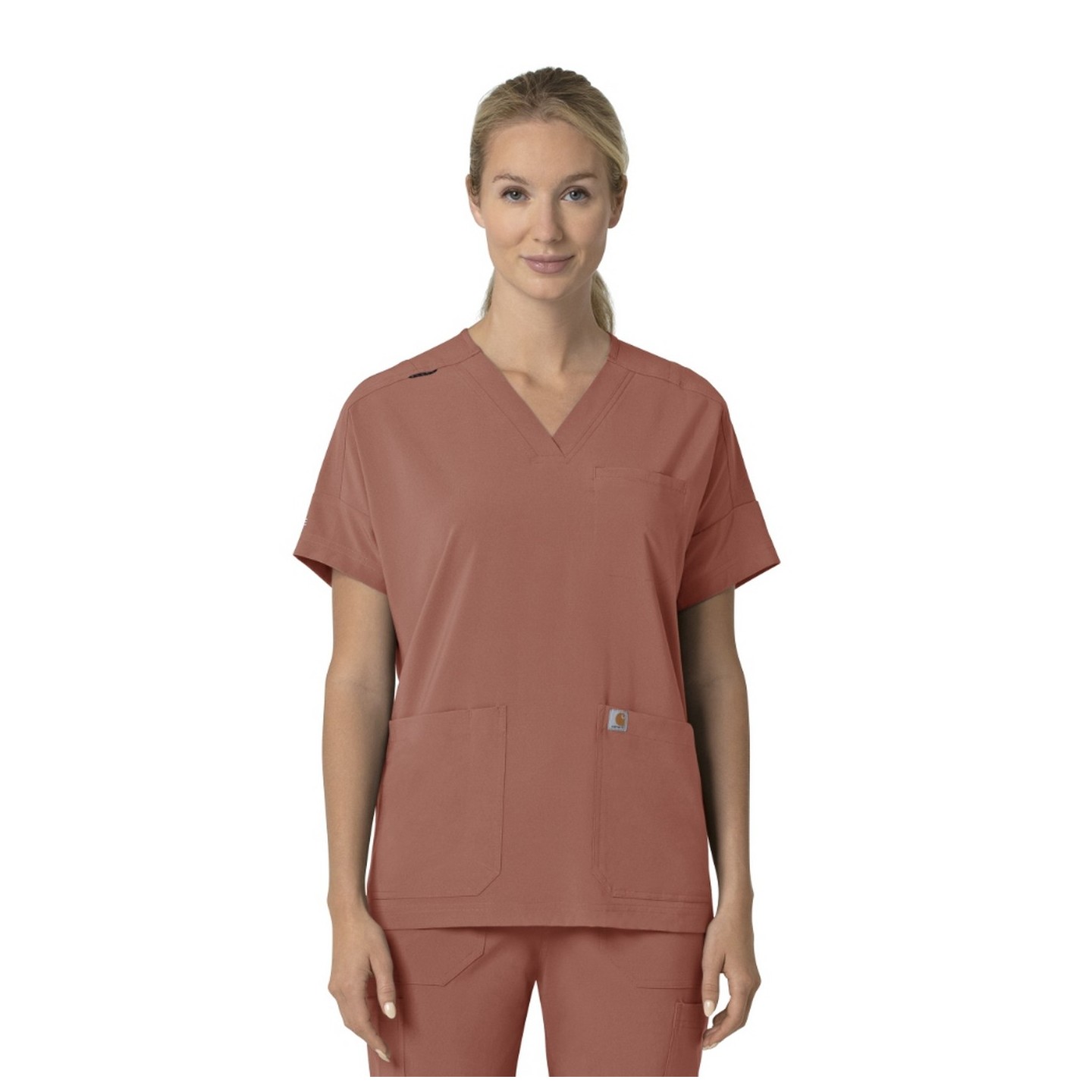 C13110 Carhartt Force Cross-Flex Women's Modern Oversized V-Neck Top