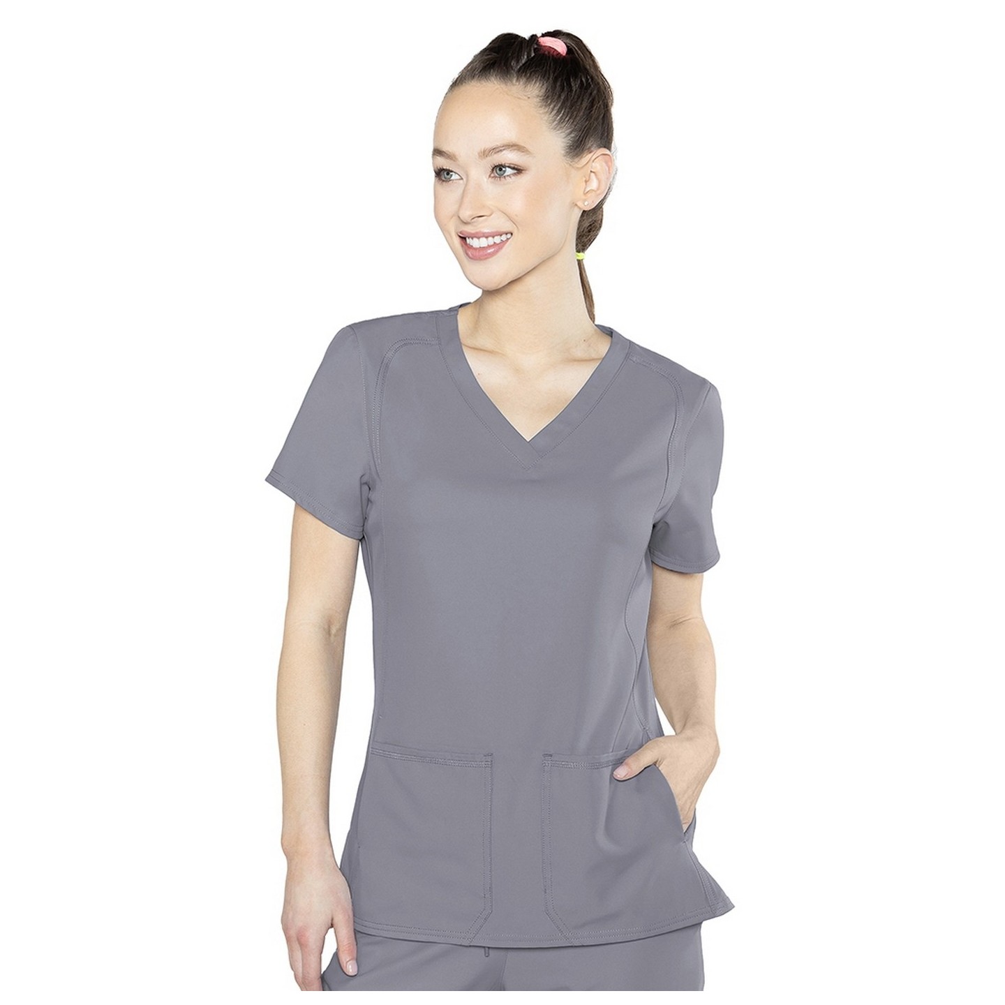 2468 Med Couture Insight Side Pocket Scrub Top