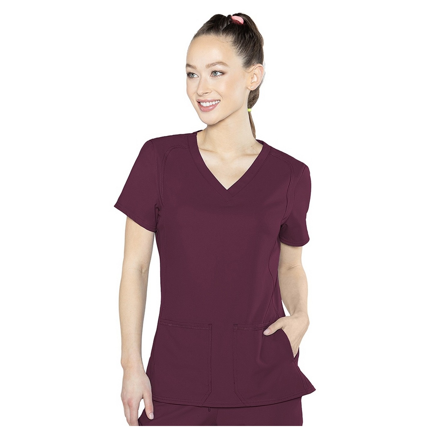 2468 Med Couture Insight Side Pocket Scrub Top