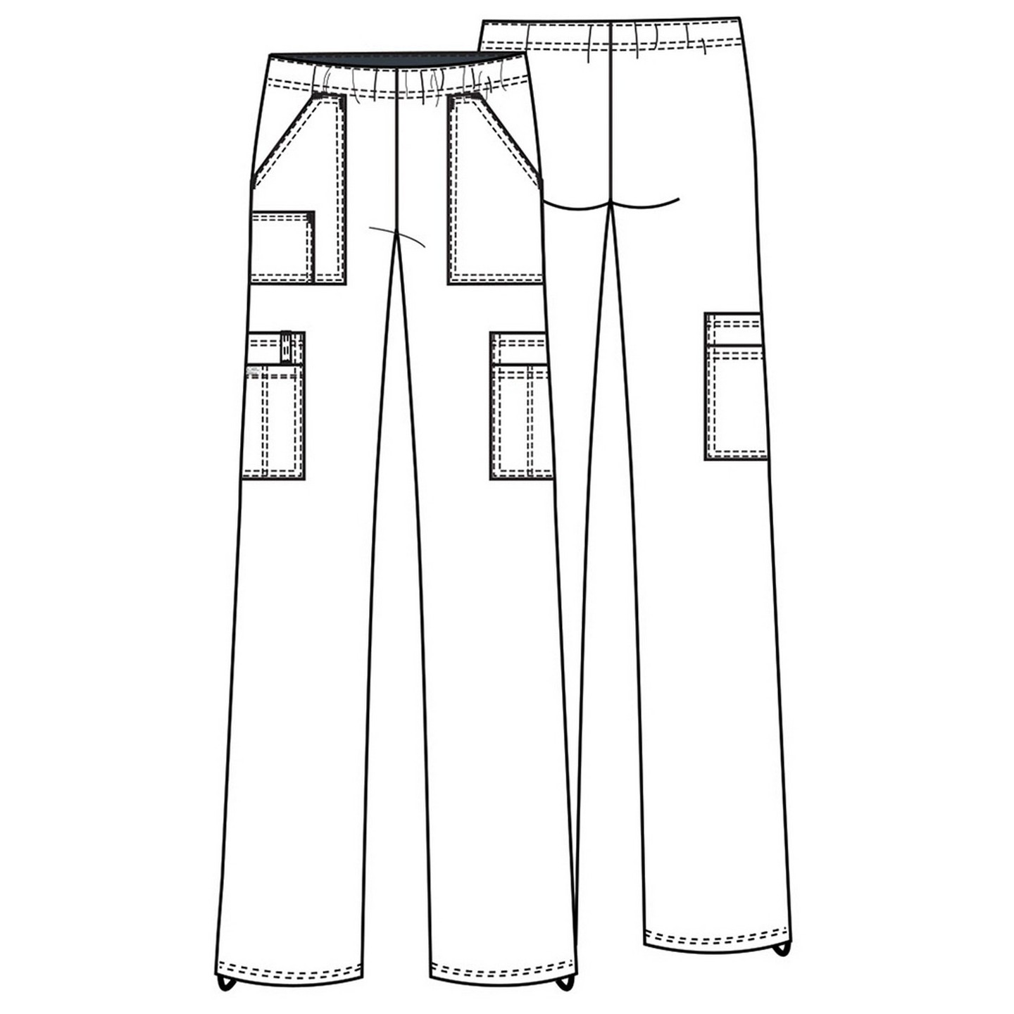 4005 Workwear Core Stretch Pantalon Cargo à Jambe Droite avec 7 Poches par Cherokee