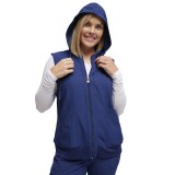 HS500 Break on Through Warm Up Vest with Removable Hood by HeartSoul