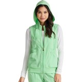 HS500 Break on Through Warm Up Vest with Removable Hood by HeartSoul