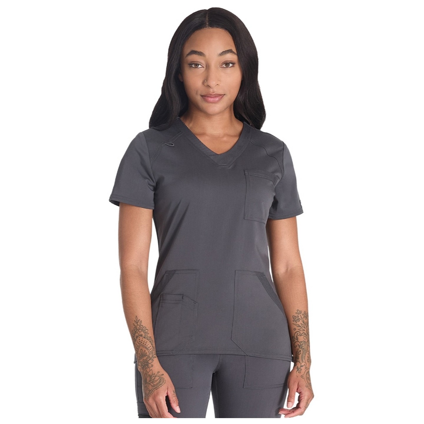 DK834 Balance Haut à Col en V avec 4 poches par Dickies