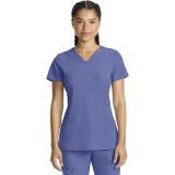 MC702 Amp 3 Pocket V-Neck Top with Flex Panels by Med Couture