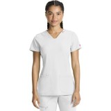MC702 Amp 3 Pocket V-Neck Top with Flex Panels by Med Couture