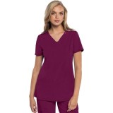MC702 Amp 3 Pocket V-Neck Top with Flex Panels by Med Couture