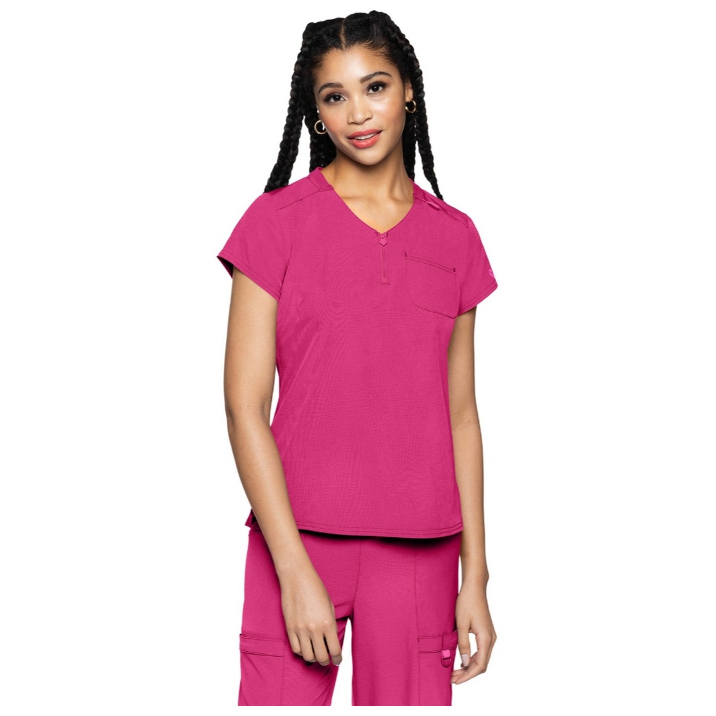 MC705 Amp Tuckable Quarter-Zip Top by Med Couture 