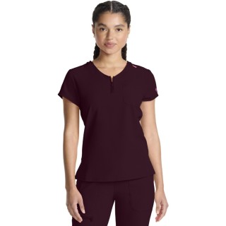 MC705 Amp Tuckable Quarter-Zip Top by Med Couture 