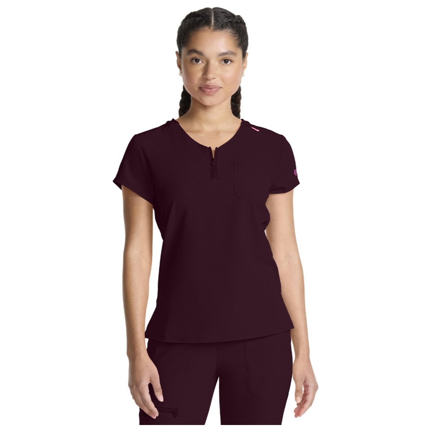 MC705 Amp Tuckable Quarter-Zip Top by Med Couture 