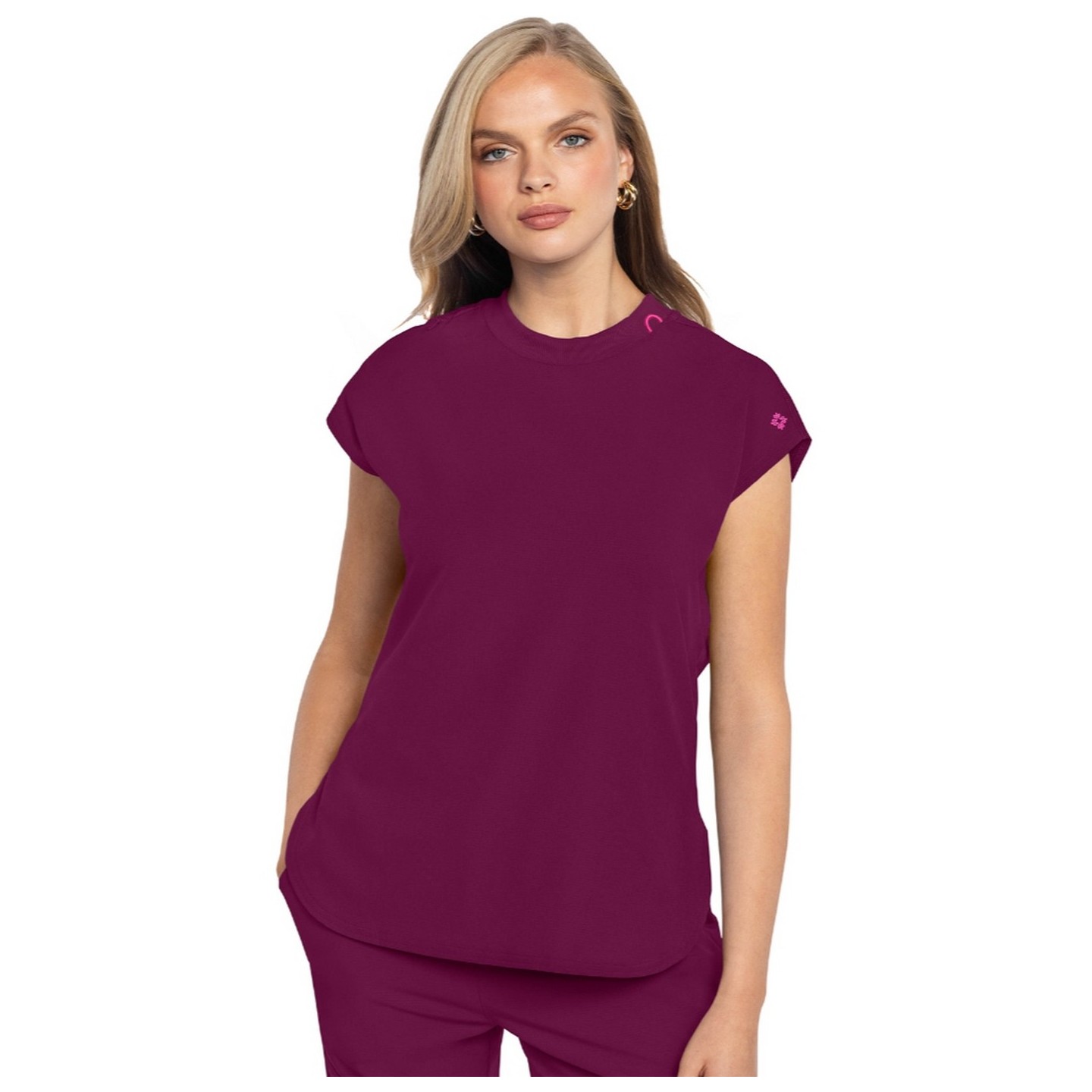 MC703 AMP Missy Dolman Sleeve Tuckable Top by Med Couture