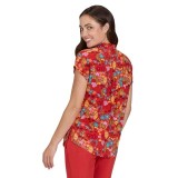 1093PR koi Basics Ari Split Neck Print Top - Ants