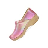 XP 2.0 Pink Iridescent Leather Sabot Antidérapante pour Femmes par Dansko