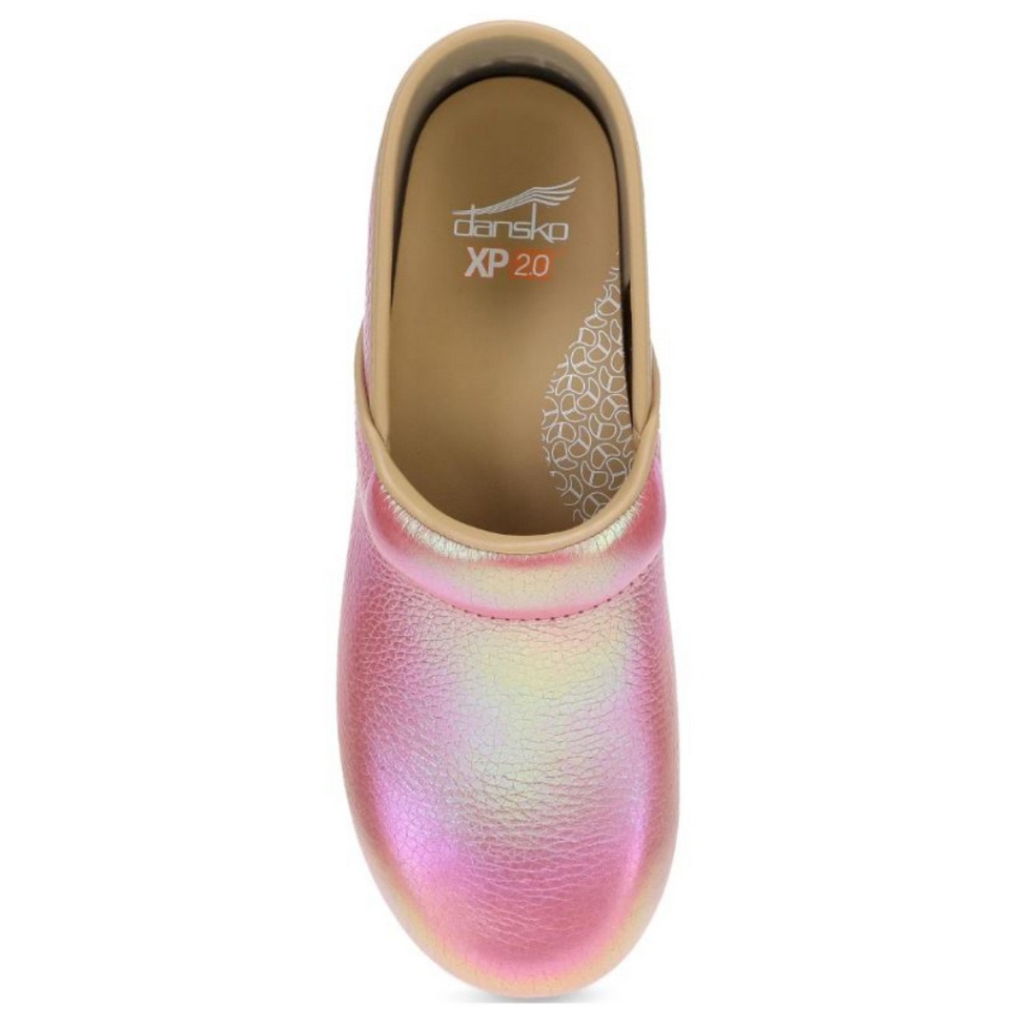 XP 2.0 Pink Iridescent Leather Sabot Antidérapante pour Femmes par Dansko