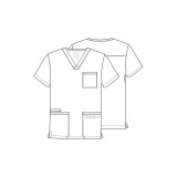 WW695 Workwear Professionals Haut à Col en V avec 4 Poches pour Hommes par Cherokee