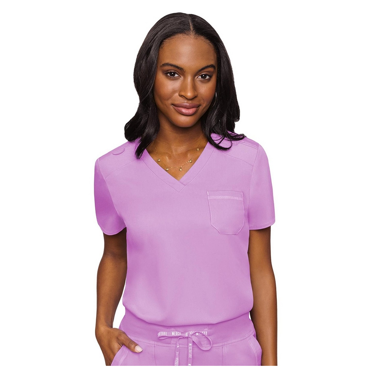 7448 Med Couture Touch Chest Pocket Top