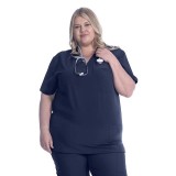 18-1072A Zinnia Haut Unisexe à Col en V avec 3 Poches par Greentown