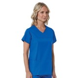 1726 Red Panda Haut Mock Wrap à Col Courbée pour Femmes par Maevn