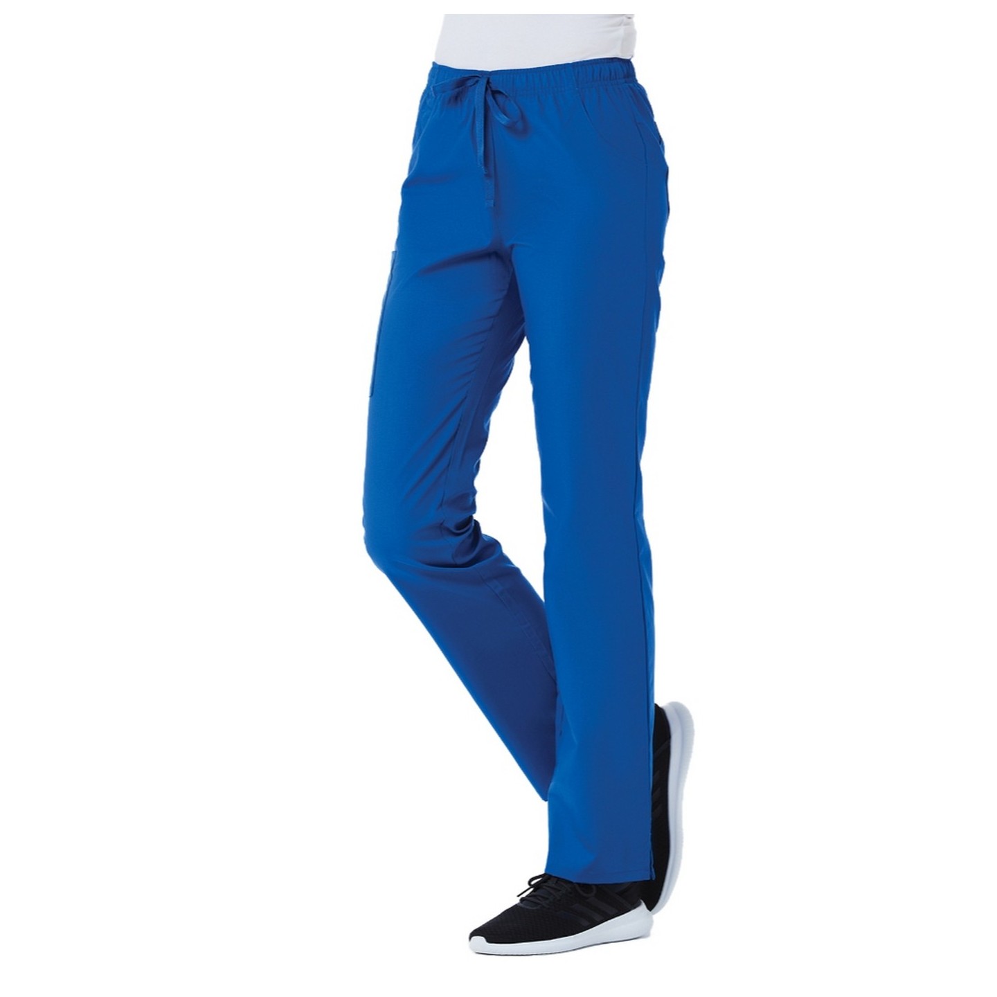 9726P Petite Red Panda Women's Elastic Waist Straight Leg Cargo Pant by Maevn