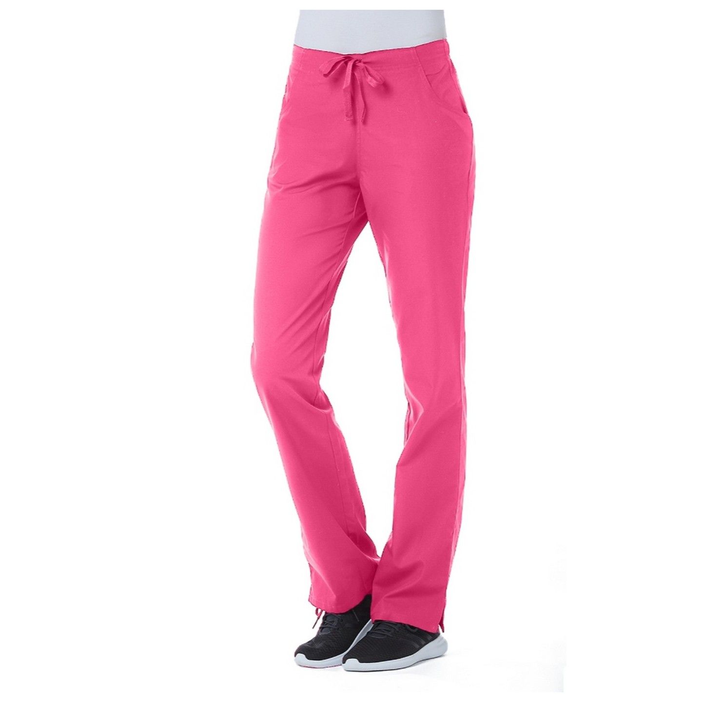 9716P Petite Red Panda Half Elastic Waist Straight Leg Pant by Maevn