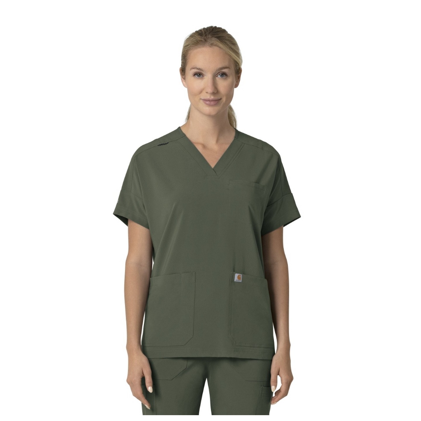 C13110 Carhartt Force Cross-Flex Haut à Coupe Carrée Moderne pour Femmes