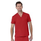1706 Red Panda Unisex V-Neck Top by Maevn (Men's View)