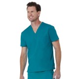 1706 Red Panda Unisex V-Neck Top by Maevn (Men's View)