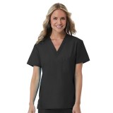 1706 Red Panda Haut Unisexe à Col en V par Maevn (Vue de Femme)