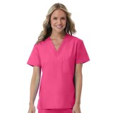 1706 Red Panda Unisex V-Neck Top by Maevn (Women's View)