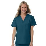 1706 Red Panda Unisex V-Neck Top by Maevn (Women's View)