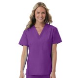 1706 Red Panda Haut Unisexe à Col en V par Maevn (Vue de Femme)