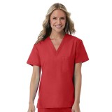 1706 Red Panda Unisex V-Neck Top by Maevn (Women's View)