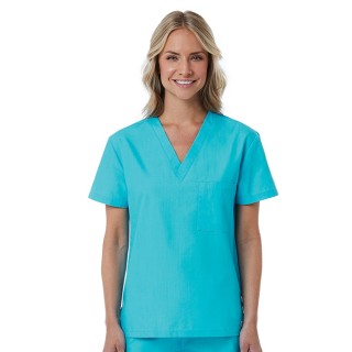 1706 Red Panda Haut Unisexe à Col en V par Maevn (Vue de Femme)