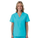 1706 Red Panda Haut Unisexe à Col en V par Maevn (Vue de Femme)