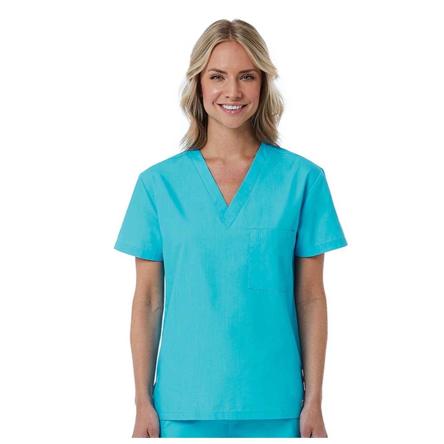 1706 Red Panda Haut Unisexe à Col en V par Maevn (Vue de Femme)